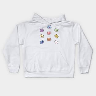 Cute Cat Face Sticker Pack 4 Kids Hoodie